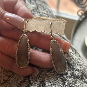 Elegant Brown Teardrop Earrings